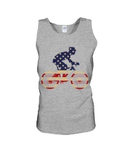 cycling us flag Unisex Tank tile