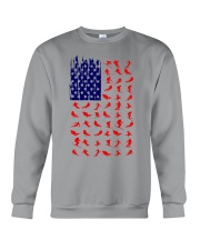 skiing us flag icon Crewneck Sweatshirt tile
