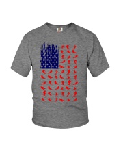 skiing us flag icon Youth T-Shirt tile