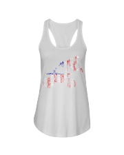 motocrosse sublimation designs american flag Ladies Flowy Tank tile