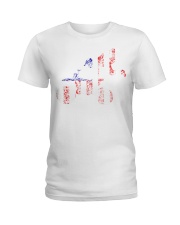 motocrosse sublimation designs american flag Ladies T-Shirt tile
