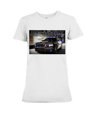 dodge charger police car ride called life poster t Premium Fit Ladies Tee tile