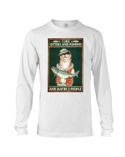 otters and fishing and mayb 3 people phq nna Long Sleeve Tee tile