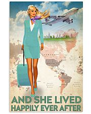 flight attendant blonde blue 11x17 Poster front