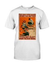old man skiing 3 dont get old pt lqt nna Classic T-Shirt tile