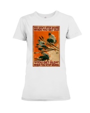 old man skiing 3 dont get old pt lqt nna Premium Fit Ladies Tee tile