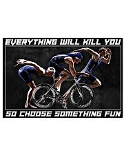 triatlon choose something fun black pt lqt ngt Horizontal Poster tile