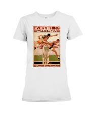 hurdling run jump choose st fun pt phq NTH Premium Fit Ladies Tee tile
