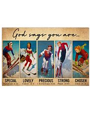 skiing girl god says you are pt phq pml 17x11 Poster front