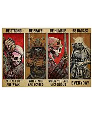 skeleton samurai be strong brave humble mttn ngt 17x11 Poster front
