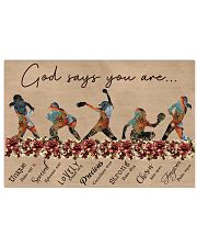 god says you are softball poster 17x11 Poster front