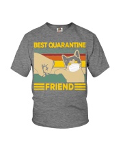 cat best quarantine friend Youth T-Shirt tile