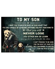 jiu jitsu panda to my son pt lqt cva 17x11 Poster front