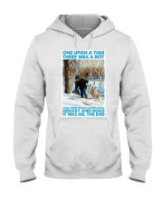 boy love hockey dogs once upon phq nna Hooded Sweatshirt tile