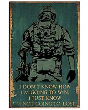 I'M NOT GOING TO LOSE SOLDIER poster 11x17 Poster front