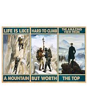 mountain climbing life is like pt mttn nna 17x11 Poster front