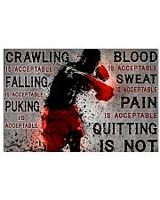 boxing quitting is not pt lqt NTH 24x16 Poster front