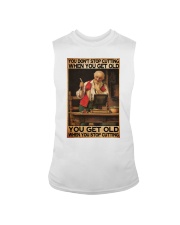 barber old you don't stop ptp hq ntv Sleeveless Tee tile