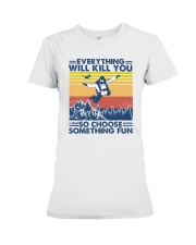 skydiving something fun Premium Fit Ladies Tee tile