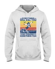 skydiving something fun Hooded Sweatshirt tile