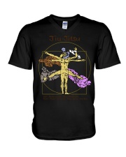 jiu jitsu da vinci V-Neck T-Shirt tile