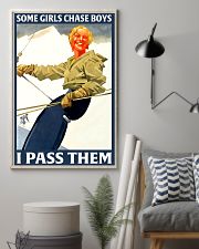 skiing girl i pass them 11x17 Poster lifestyle-poster-1