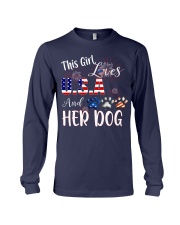 girl dog usa love Long Sleeve Tee tile