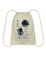 Love the blue police Drawstring Bag tile