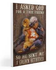 firefighter golden retriever true friend ttb NTH Gallery Wrapped Canvas Prints tile