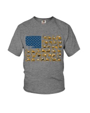 excavators us flag Youth T-Shirt tile