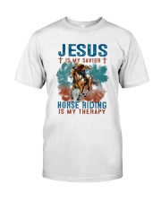 horse riding jesus therapy Classic T-Shirt front