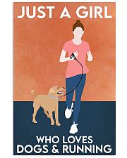 dog and running poster 16x24 Poster front