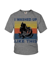 Mermaid Silhouette retro Youth T-Shirt tile