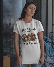 Yes I really do need these horses Classic T-Shirt apparel-classic-tshirt-lifestyle-08