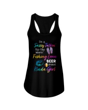 fishing loving beer kinda girl Ladies Flowy Tank tile