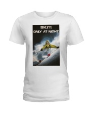 skiing only at night pt lqt ntv Ladies T-Shirt tile