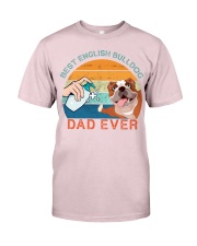 English Bulldog best dad ever Premium Fit Mens Tee tile