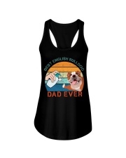English Bulldog best dad ever Ladies Flowy Tank tile