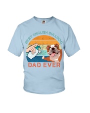 English Bulldog best dad ever Youth T-Shirt tile