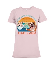 English Bulldog best dad ever Premium Fit Ladies Tee tile