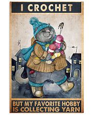 Cat Crochet Collecting Yarn 11x17 Poster front
