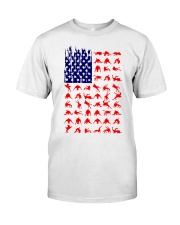 jiu jitsu us flag icon Classic T-Shirt front