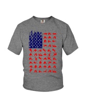 jiu jitsu us flag icon Youth T-Shirt tile