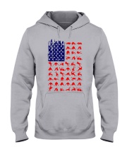 jiu jitsu us flag icon Hooded Sweatshirt tile