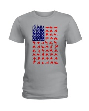 jiu jitsu us flag icon Ladies T-Shirt tile