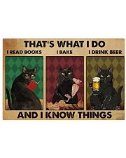 Black cat read book baking drink beer dvhh NGT 17x11 Poster front