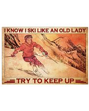 Old lady skiing keep up pt phq-NTH 17x11 Poster front