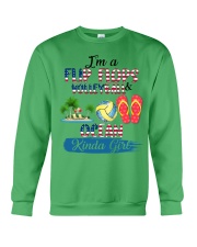 volleyball and summer vacation kinda girl Crewneck Sweatshirt tile
