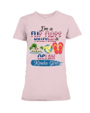 volleyball and summer vacation kinda girl Premium Fit Ladies Tee tile