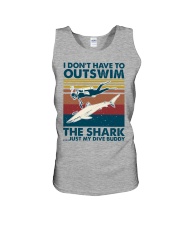 scuba diving shark dive buddy Unisex Tank tile